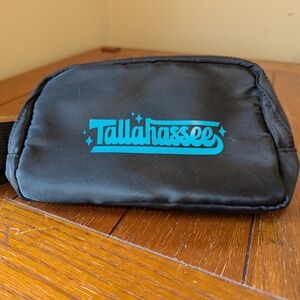 Tallahassee Promotional Black & Turquoise Small Waist Pack Pouch by Hit